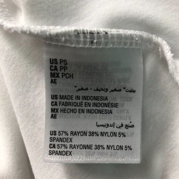 INC Twist Front Crew Neck White Top Size PS - Picture 7 of 9